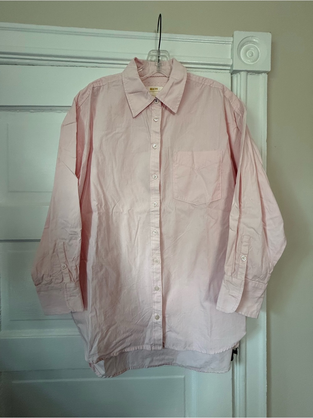 Maeve Pink Classic Button-Down Shirt